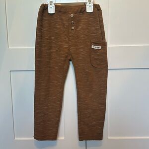 Zara Brown Knit Joggers with Patch Pocket